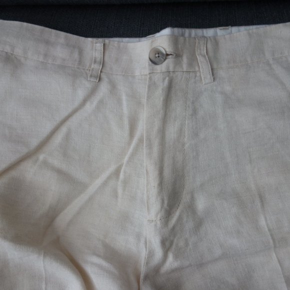 Old Navy 100% Linen Made in Vietnam Size 34 Tan Shorts - Picture 2 of 16